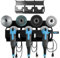 Fenayuu Angle Grinder Holder, Wall Mount, Angle Grinder Storage Rack with 4 Hooks for Storing Discs, Angle Grinder Organiser Made of Steel for Cutters, Polishers, Screwdrivers