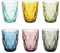 KASANOVA Set 6 bicchieri acqua colorati vetro Gemma