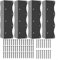 Raised Garden Bed Corner Brackets,Garden Sleeper Fixings, Double Row Screw Holes Carbon Steel Construction Support Hardware with Screws(4pcs)