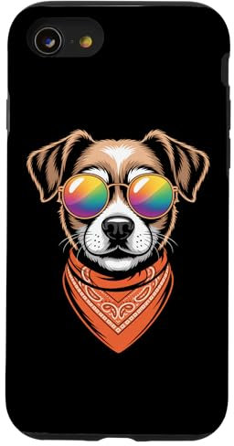 Rainbow Sunglasses Dog With Bandana Case for iPhone SE (2020) / 7 / 8