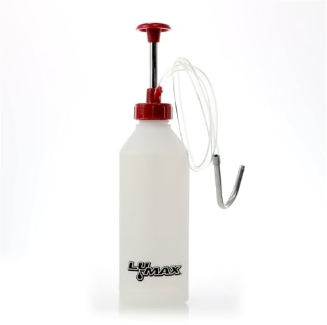 Lumax LX-1341 Multi-Purpose Oil Pump Suitable for precise dispensing of Fluids in tough-to-reach places in Tools, Equipment, Machinery and Vehicles. 1 Qt. (1 L) Capacity Bottle.