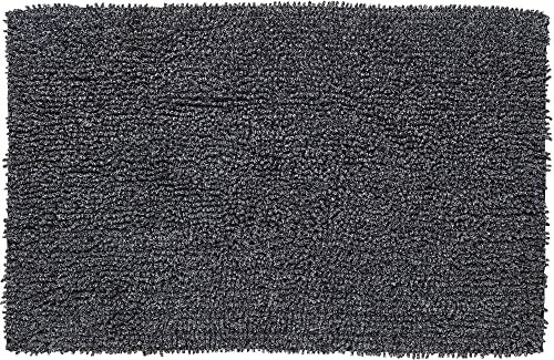 Sealskin Badteppich Rutschfeste saugfähig Misto, 60 x 90 x 2.5 cm, Baumwolle, Schwarz