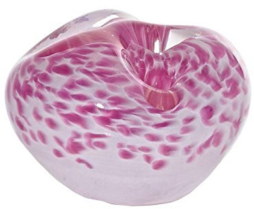 CRISTALICA Glas Kugel Briefbeschwerer Stiftehalter Freestyle 7-11 cm Pink Handgemachtes Glas Unikat
