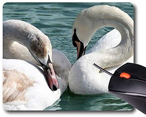 Günstige Mouse Pads Mauspads Prächtige Schwäne Glatte Oberfläche und genähte Kanten Gaming Mouse Mat Laptop Mousepads