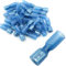 Flachstecker Flachsteckhülsen Kabelschuh mit Schrumpfschlauch vollisoliert teilisoliert Steckverbinder Weiblich Steckbreite 6,3 mm blau 1.5-2.5mm² (100 Stück, Blau: Flachsteckhülsen/vollisoliert)