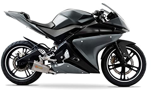 MPW Lackiert Komplett Verkleidung 21 Stück-Set für YZF-R125 (RE11) 14-18 Satin Grau/Schwarz