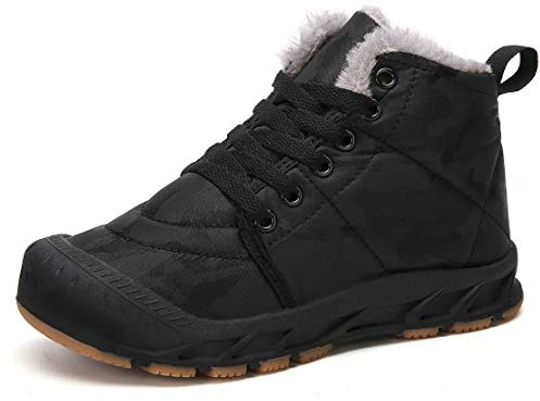 FANSITE Boys Snow Boots Winter Waterproof Slip Resistant Cold Weather Shoes
