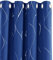 Deconovo Eyelet Blackout Curtains, Silver Wave Line Foil Printed Door Curtains Thermal Curtains for Living Room, 52 x 84 Inch(Width x Length), Royal Blue, one pair