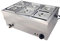 Electric Food Warmer Stainless Steel Bain Marie Buffet Warmer 1500W, Temperature Range 30-110 °C, GN 1/6 Containers with Covers
