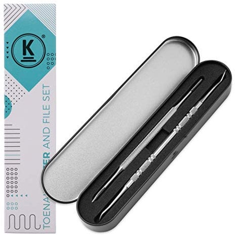 K-Pro Set Sollevatore e Lima per Unghie Incarnite - Attrezzi Pedicure Acciaio