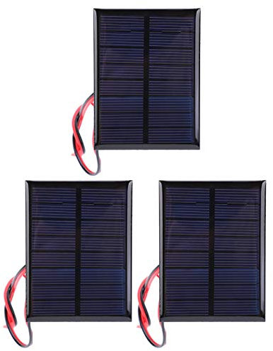 3 Teiliges 4V Solarpanel Polysilicium Solarmodul für den Außenbereich Kleines DIY Solar Batterieladegerät für das Sonnensystem, 60 x 80 mm / 2,4 x 3,1 Zoll