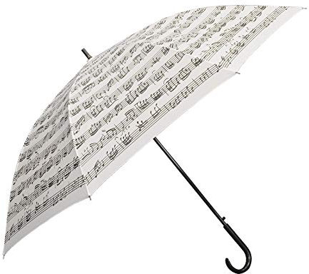 Pianelli Regenschirm gross, Notenzeilen, sehr stabil, 120 cm Stockschirm