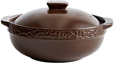 Pentola carne Casseruola in ceramica tradizionale Casseruola rotonda Resistente al calore Pentola con doppia impugnatura e coperchio Utensili da cucina professionale per la casa 2.5L, 4L, 6L Casseruol