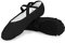 Girls Ballet Shoes Canvas Ballet Slipper Leather Split Sole Gymnastic Dance Flat Shoes for Women Children Adults Black 5 UK