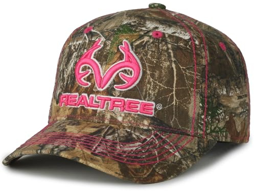 Realtree Camo Embroidered Antler Logo Precurved Trucker Hats - Snapback, Mesh or Solid Back