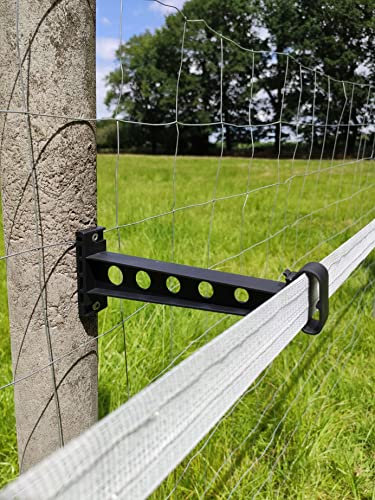 Generisch 20x Isolator 20cm Montage mit Schrauben oder Kabelbindern für Weidezaun Zaun Elektrozaun Gartenzaun Pfahl Band Seil Litze Draht Breitband (20x Isolator inkl. Schrauben Spax Halbrundkopf)