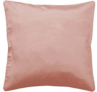 Douceur d'Intérieur, Housse de Coussin (40 x 40 cm) Shana Rose Poudre, Shantung Uni