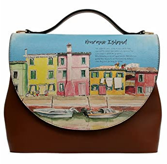 DOGO Vegane Damen Schultertaschen Umhängetaschen Handy Bag - Burano Island
