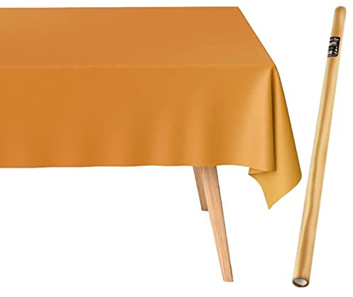 Acan Rouleau de nappe en papier recyclable de couleur or avec motif de Noël - Dimensions 1,2 x 5 mètres - Nappe lavable - Différentes utilisations - Couleurs de Noël - Réutilisable et biodégradable