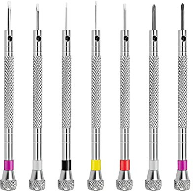 Tournevis de précision pour horloger 7 pièces, tournevis pour lunettes, kit de réparation de montres, mini tournevis, adapté pour réparer les montres et l'électronique