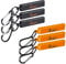 Swozzto 6PCS(3PCS Black+3PCS Orange)10-Hole Screwdriver Bit Holder with Carabiner,1/4 Hex Drill Storage Organizer,for All 1/4 Hex Shank Bit & Drill Storage Case