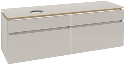Villeroy & Boch Legato Waschtischunterschrank B596, 1600x550x500mm, Waschtisch Links, B59600VK, Farbe: Soft Grey