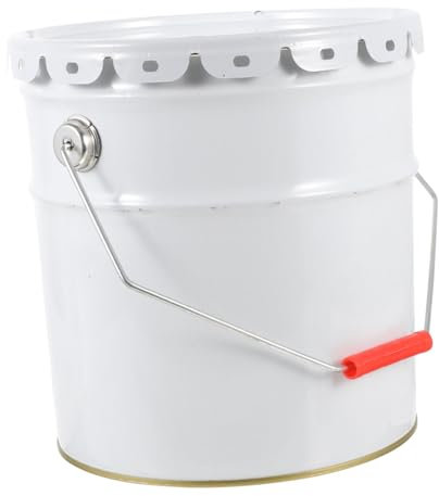 Veemoon Seau De Peinture Vide De 10 L avec Couvercle Bidon De Peinture en Métal pour Usage Domestique Rangement De Garage avec Poignée