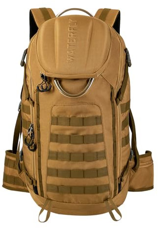 WATERFLY 25L/30L/35L Militär Taktische Rucksack: Outdoor Rucksäck Herren Trekkingrucksacke Wanderrucksack Reiserucksack für Camping Wandern Trekking Reisen Jagd