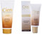 Cien Gold-Gesichtscreme, feuchtigkeitsspendend, dreifach wirkend, 100 ml, Multivitamin, mit Photoschutz vor UVA- und UVB-Strahlung, Augenkontur, 15 ml, Zellregenerator, 2 Stück