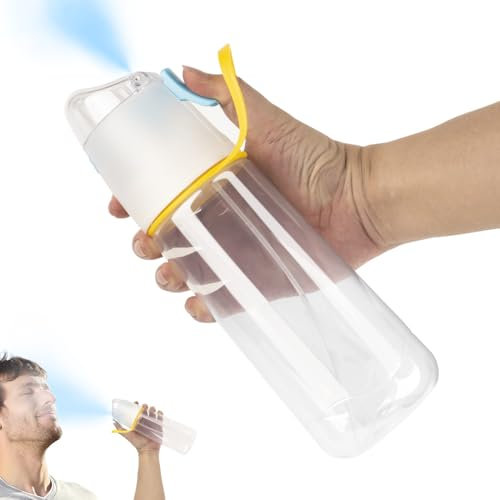 Spray Water Bottles for Kids, 750ml Water Bottle with Spray Mist, BPA Free, for Hydration and Cooling During Sports, Robust and Leakproof