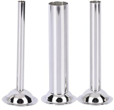 Folpus 3X Sausage Stuffer Tubes Sausage Stuffer Set Stainless Steel for Meat Grinder Accessories