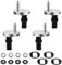 Stainless Steel Toilet Seat Hinges with 4 Extra Screws and Expanding Rubber Screws, 45mm Base