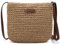 Stroh Crossbody Tasche Strandtasche Schultertasche Damen | Kupplung Umhängetasche Korbtasche Handtasche Umschlag Geldbörse Basttasche für Sommer Strand Reisen und Urlaub (Khaki)