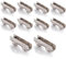 Abrazaderas de rueda de puerta de cristal, 10 unidades de rodillo de puerta corredera de acero inoxidable para puerta de vidrio de 8 mm de grosor, 8 mm de ancho ranurado