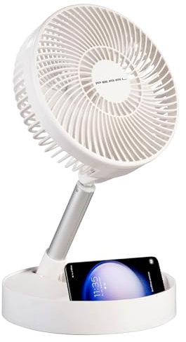 PEARL Ventilator Akku: 2in1-Akku-Tisch- & Standventilator, ausziehbar bis 1 m, 8,5h, 4000 mAh (Reise-Ventilator, mit USB Funktion, Picknick)