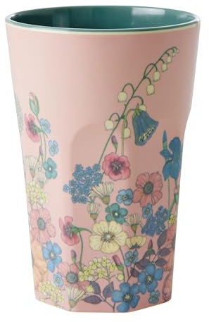 Rice Melamine Collage Flower Mug Large Tall