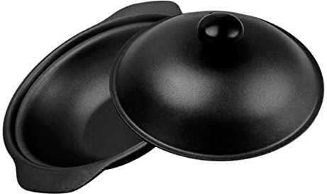 PRETYZOOM Casseruola Pentole a Vapore Pentole Di Terracotta Pentola Cucina Padella Antiaderente Teglia Per Cena Pentole Con Coperchi Padelle Antiaderenti Forni Black Ferro Da Stiro