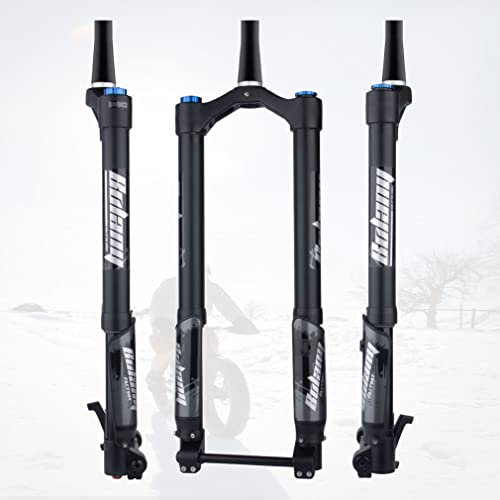 Mountain Bike Forcella Ammortizzata Invertita 26/27.5/29 Pollici Universale 5.0 Pneumatico Grasso Mountain Bike Forcella Ad Aria Escursione 160mm Forcella Anteriore Conica Downhill Perno Passante 1