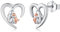 Hund Ohrstecker Silber 925 Damen Herz Hund Ohrringe Stecker Schmuck Tier Hunde Geschenke für Kinder Mädchen…