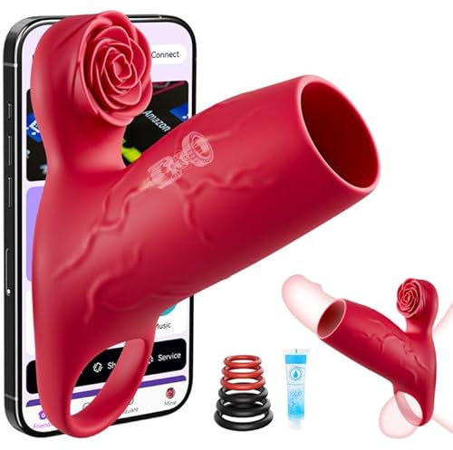 Anello Pene Sex Toys Uomo - Anello Vibrante per Lei e Lui con 10 Forti Vibrazioni Guaina Pene Indossabili Morbido con Cock Rings Dildo Realistico Vibratoreper Uomo Professionale Giochi Erotiici Coppie