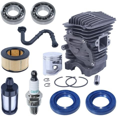 LALAL 44mm Cylinder Piston Air Filter Bulb Tune-Up Kit 1143 020 1207 for Stihl MS251 MS 251 Chainsaw