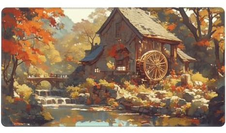Gaming Mauspad XXL 1400x600x4mm Großes Mousepad mit Ernähten Kanten, Wasserdicht und rutschfest Tastatur Matte, Verbessert Präzision und Geschwindigkeit, für Büro, PC, Laptop Pad Hüttenwald Y5014