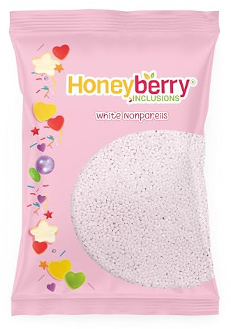 Vermicelles Pâtisserie Naturels et Comestibles 55g – Décorations Colorées pour Gâteaux, Cupcakes, Biscuits, Glaces et Desserts – Sprinkles Sucrés Fabriqués dans l’UE (Nonpareils Blancs)