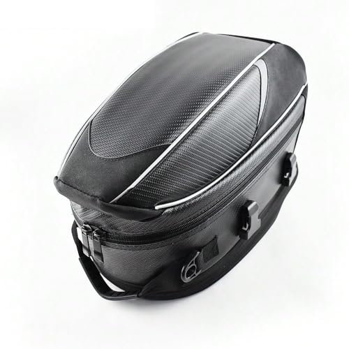 DAHJSD Motorrad Hecktasche für Triumph Thunderbird Commander 2014-2019, Wasserdichter Motorrad Satteltasche Motorradhecktasche, Abnehmbar Große Kapazität Motorrad Hinten Sitz Helm Tasche