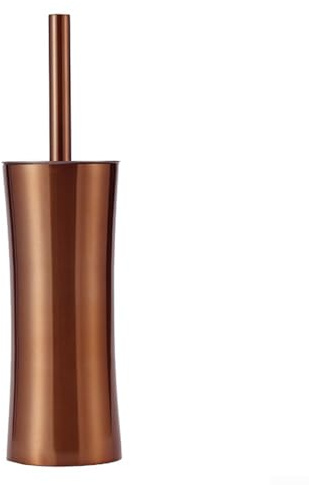 Niceminiwall Stainless Steel Toilet Brush & Holder, long handle,Toilet Brush Set,Heavy Duty Cleaner for Bathroom, with Removable Plastic Brush (Gold)(Copper colored)