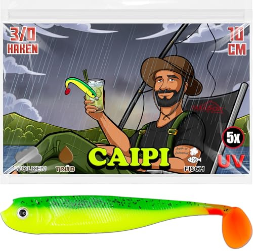 Paradox Fishing Gummifische 7,5cm 10cm 13cm - Zanderköder Gummifisch Zander Köder Gummifische Set Barschköder Barsch Köder - perfekt für Barsch und Zander