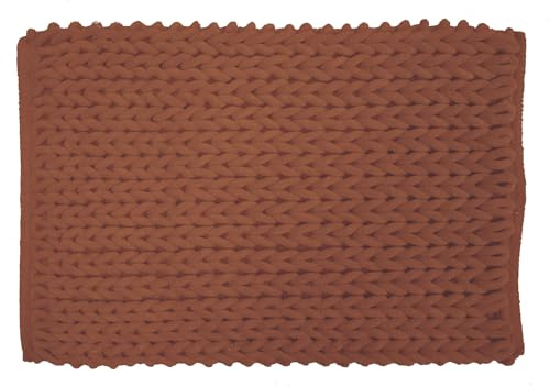Douceur d'Intérieur, Badteppich (50 x 80 cm) Ariel Terracotta, Baumwolle/Polyester, Chenille