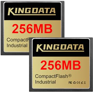 KINGDATA Industrial Compact Flash Memory Card 2pack 256MB FAT16 Type I for Industrial Equipment and Digital Cameras Old