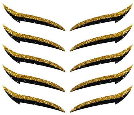 Tisujune Augen Liner Aufkleber für Frauen - Make Up Augen Lider Patches - Haftende Streifen Langzeit Haltbar 10 Stück Verabredung Tanzen Reisen Bühne