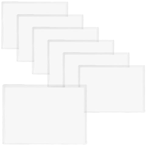 ZSUIQIN 7 Stk. A4 Top-Loading Klarsichthüllen,für Restaurants,Bars & Büros | PVC, 31x22cm, Klar, Wasserdicht, Einfach zu Reinigen, Für Arbeitsblätter, Notenblätter, Menüs, To‑Do‑Listen (Querformat)